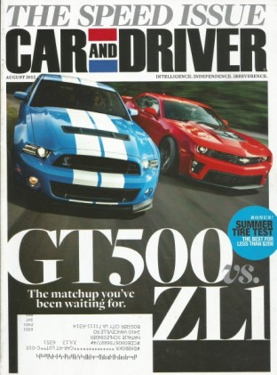 CAR & DRIVER 2012 AUG - GT500, VEYRON GRAND SPORT, ZL1 v GT500, SUVs DUEL